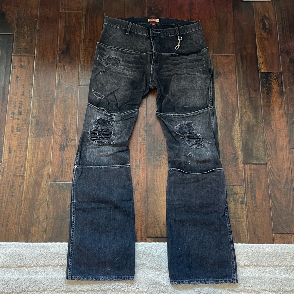 HOMME BOY Black Distressed Jeans
